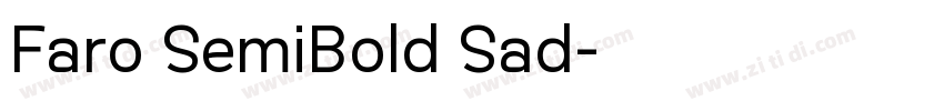 Faro SemiBold Sad字体转换